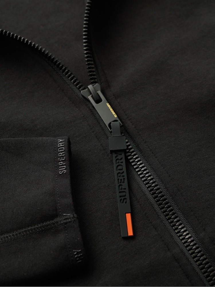 Superdry Black Tech Logo Loose Track Full Zip Jacket - Image 5 of 5