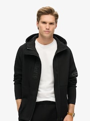 Superdry Black/Orange Tech Logo Loose Fit Zip Hoodie - Image 1 of 6