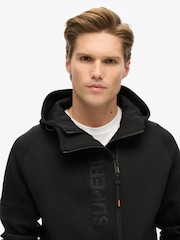 Superdry Black/Orange Tech Logo Loose Fit Zip Hoodie - Image 3 of 6