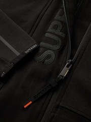Superdry Black/Orange Tech Logo Loose Fit Zip Hoodie - Image 6 of 6