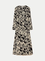 Jigsaw Black Camellia Cord Midi Dress - Image 5 of 5