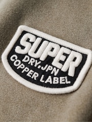 Superdry Green Loose Fit Mechanic Crew 100% Cotton Sweat Top - Image 4 of 4
