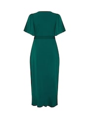 Yours Curve Green London Ruffle ITY Dress - Image 6 of 6