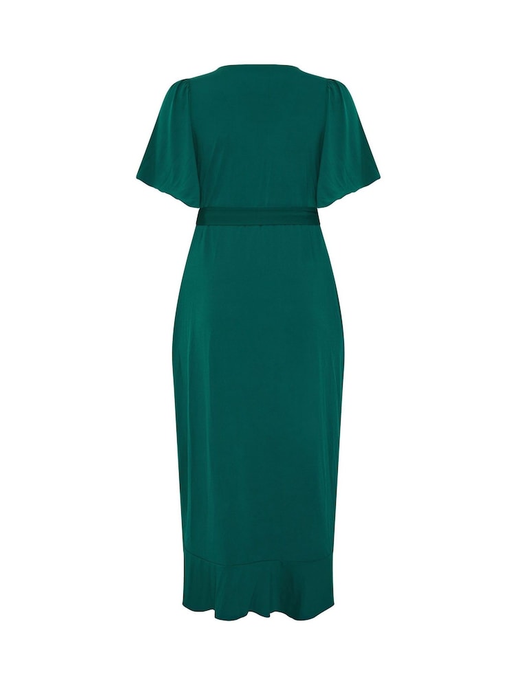 Yours Curve Green London Ruffle ITY Dress - Image 6 of 6