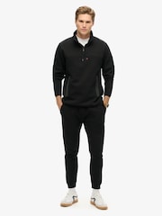 Superdry Black Black Tech Logo Half Zip Sweatshirt - Image 3 of 6