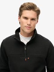 Superdry Black Black Tech Logo Half Zip Sweatshirt - Image 4 of 6