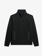 Superdry Black Black Tech Logo Half Zip Sweatshirt - Image 5 of 6