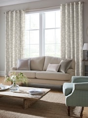 Laura Ashley Dove Grey Rye Made to Measure 100% Cotton Curtains - Image 1 of 9