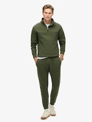 Superdry Dark Moss Green Dark Moss Green Tech Loose Half Zip Sweatshirt - Image 2 of 5