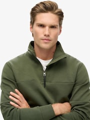 Superdry Dark Moss Green Dark Moss Green Tech Loose Half Zip Sweatshirt - Image 3 of 5