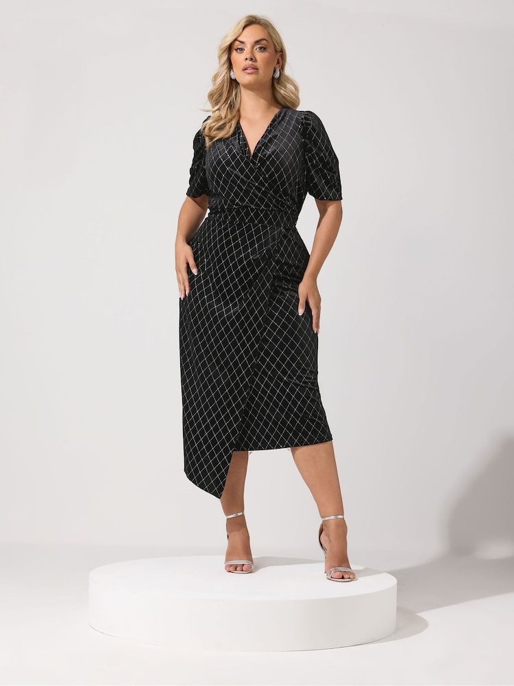 Yours Curve London барқыт жылтыр көйлек - 6суретінің 1 суреті