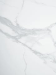 White Marble Effect Astoria Ceramic Dining Table - Image 7 of 7