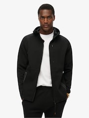 Superdry Black Tech Logo Loose Fit Zip Hoodie - Image 1 of 6
