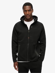 Superdry Black Tech Logo Loose Fit Zip Hoodie - Image 2 of 6