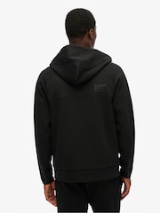 Superdry Black Tech Logo Loose Fit Zip Hoodie - Image 3 of 6