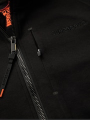 Superdry Black Tech Logo Loose Fit Zip Hoodie - Image 6 of 6