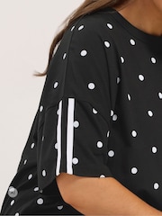 Yours Curve Black Polka Dot Active T-Shirt - Image 4 of 7
