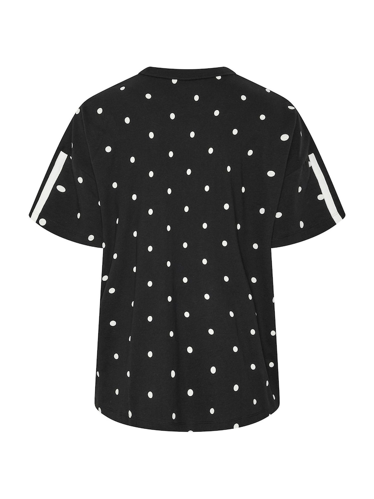 Yours Curve Black Polka Dot Active T-Shirt - Image 7 of 7 Yours Curve Black Polka Dot Active T-Shirt - Image 7 of 7