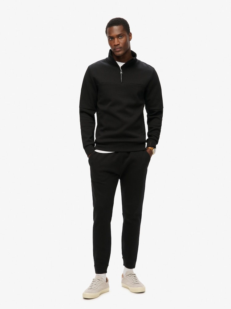 Superdry Black Dark Moss Green Tech Loose Half Zip Sweatshirt - Image 2 of 5