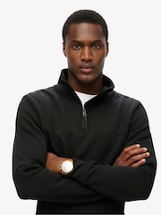 Superdry Black Dark Moss Green Tech Loose Half Zip Sweatshirt - Image 3 of 5