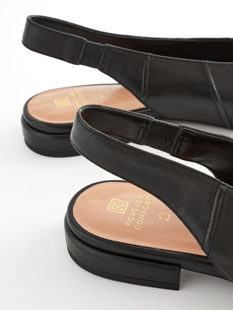 črna - Usnjeni čevlji s paneli in paščkom čez peto Forever Comfort® - Slika 7 iz 7 črna - Usnjeni čevlji s paneli in paščkom čez peto Forever Comfort® - Slika 7 iz 7