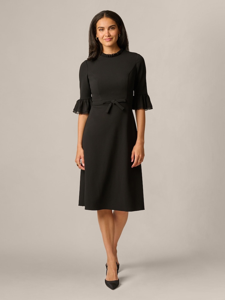 Rochie din șifon și crep tricotat Adrianna Papell - Imaginea 1 din 6 Rochie din șifon și crep tricotat Adrianna Papell - Imaginea 1 din 6