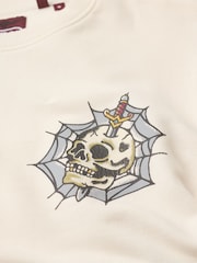 Superdry Cream 100% Cotton Tattoo Graphic Sweatshirt - Image 5 of 5