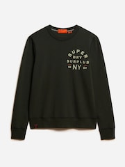Superdry Washed Black Washed Black 100% Cotton Surplus Graphic Crew Neck Sweatshirt - Image 5 of 6
