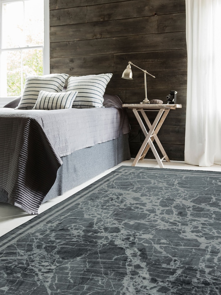 Asiatic Rugs Grey Zehraya Grey Washable Rug - Image 1 of 4