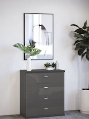 Wiemann Peyton Graphite 4 Drawer Glass Chest - Image 1 of 1