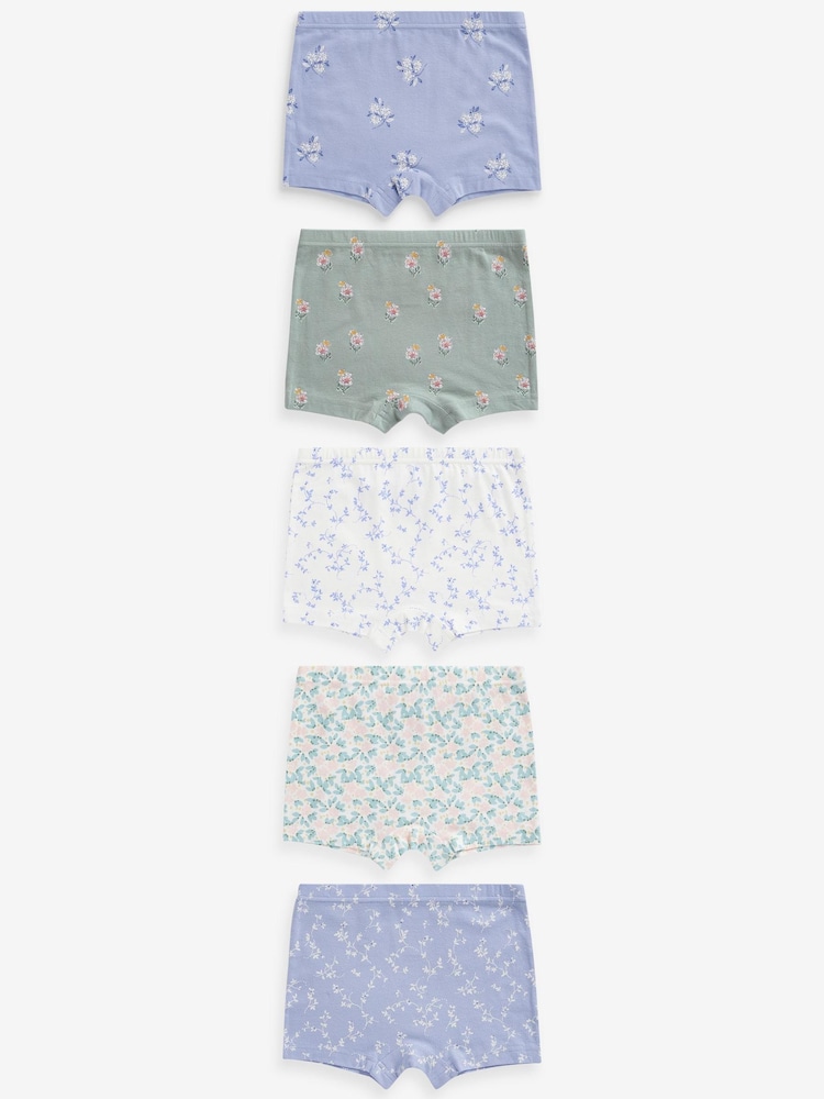 Blau und Pink - Ditsy Floral Shorts 5 Pack (2-16yrs) - Bild 1 von 7