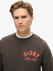 Superdry Bison Black 100% Cotton Athletic Printed Sweatshirt - Image 3 of 5