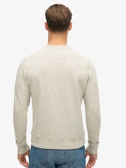 Superdry Washed Grey Washed Black 100% Cotton Surplus Graphic Crew Neck Sweatshirt - Image 2 of 6