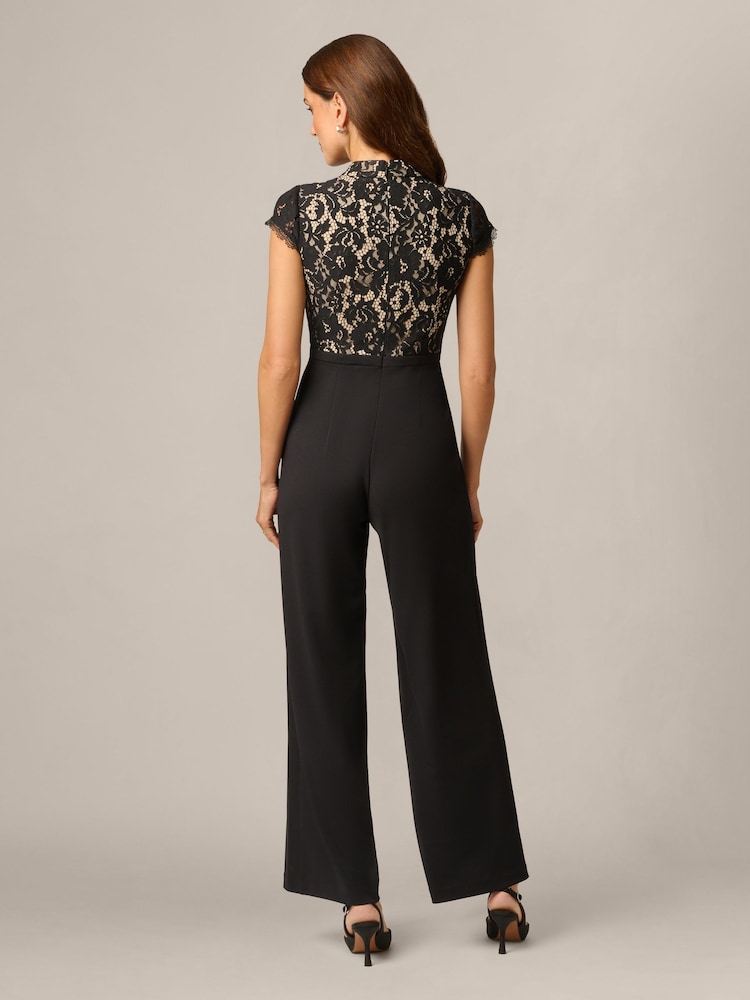 Adrianna Papell Combo Crepe Jumpsuit - Image 2 of 5