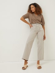 FatFace Natural Cassie Marine Straight Jeans - Image 4 of 5