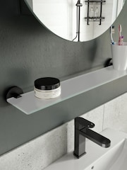 CROYDEX Epsom Black Glass Shelf - Image 1 of 4