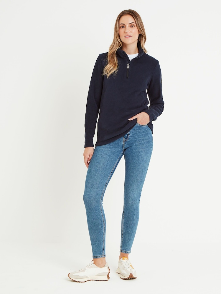 Tog 24 Blue Revive Fleece Zip Neck Jumper - Image 3 of 5