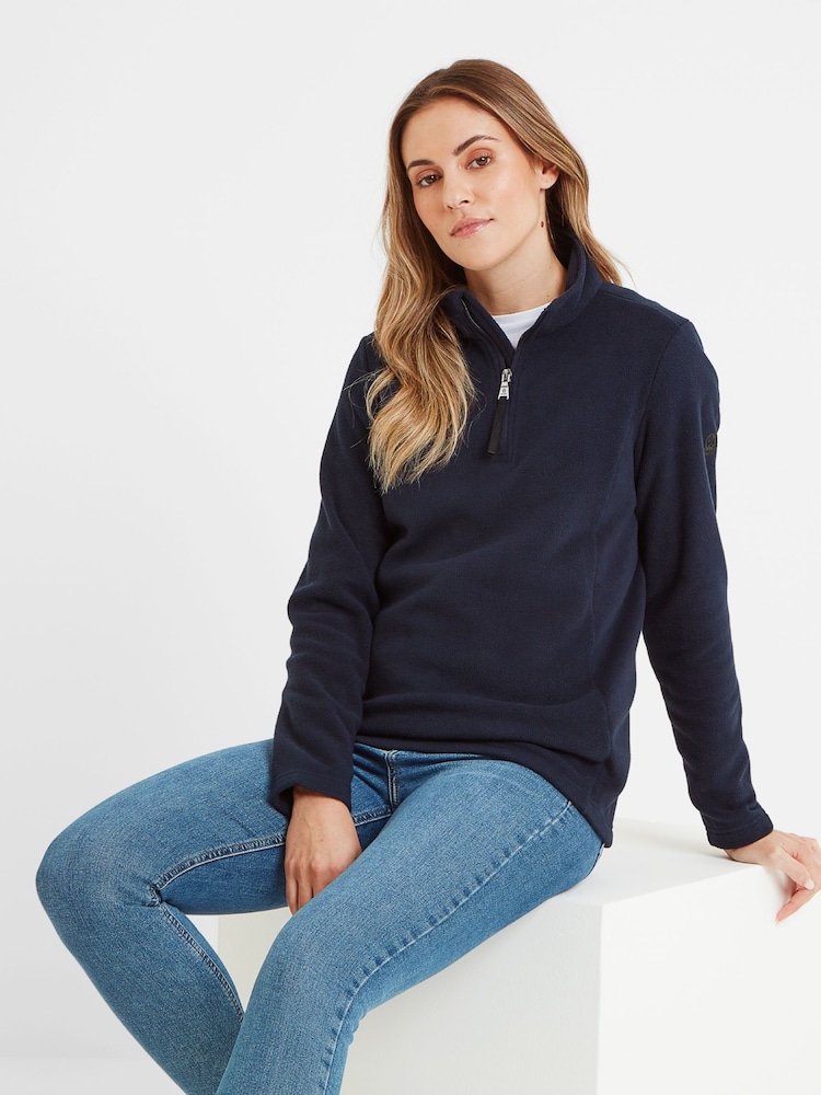Tog 24 Blue Revive Fleece Zip Neck Jumper - Image 4 of 5