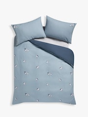 Blue Tufted Puffin 100% Cotton Duvet Cover and Pillowcase Set - Image 4 of 7