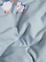 Blue Tufted Puffin 100% Cotton Duvet Cover and Pillowcase Set - Image 5 of 7