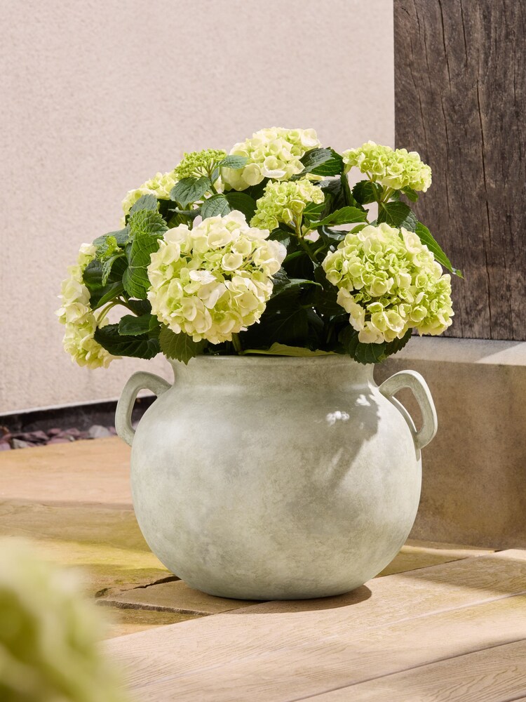 Grey Outdoor Textured Urn Plant Pot - Image 1 of 5