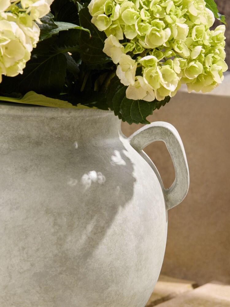 Grey Outdoor Textured Urn Plant Pot - Image 2 of 5