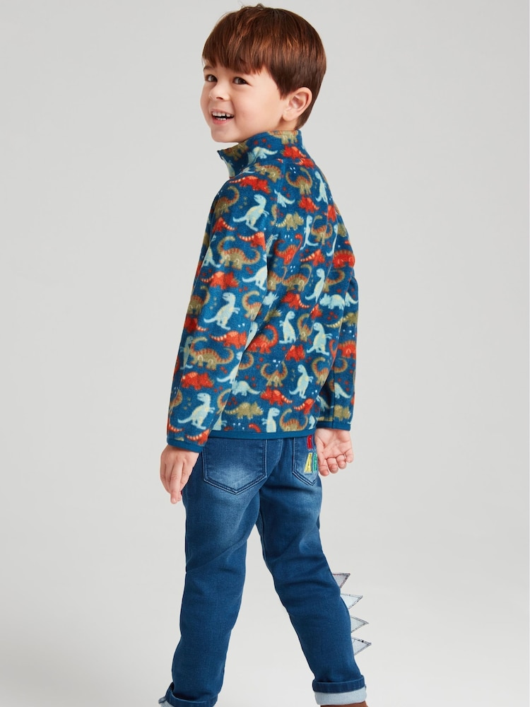 M&Co Blue Dinosaur Fleece - Image 2 of 6 M&Co Blue Dinosaur Fleece - Image 2 of 6