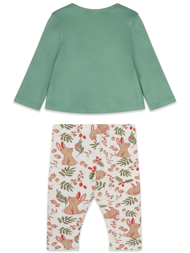 M&Co Blue Bunny Top and Leggings Set - Image 2 of 3
