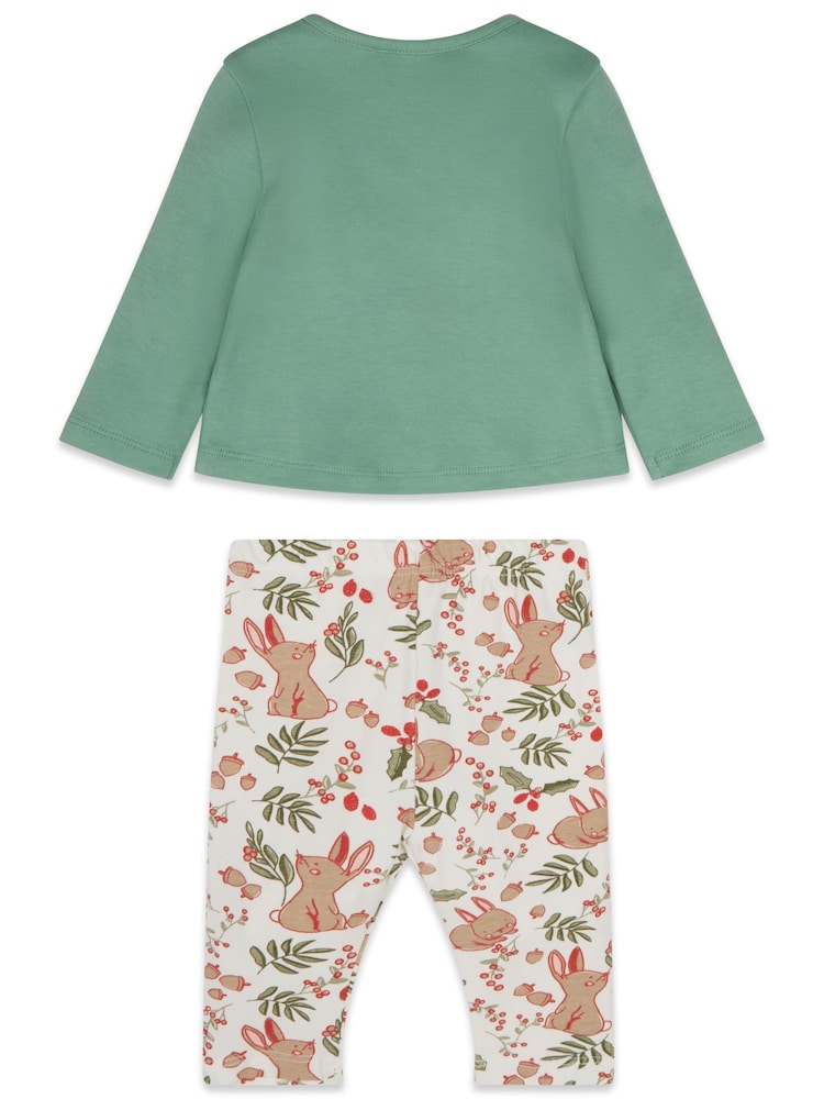 M&Co Blue Bunny Top and Leggings Set - Image 2 of 3 M&Co Blue Bunny Top and Leggings Set - Image 2 of 3