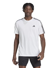 Белый - Adidas Train Essentials 3-в полоску Обучающая футболка - Изображение 1 из 7