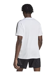 Белый - Adidas Train Essentials 3-в полоску Обучающая футболка - Изображение 2 из 7