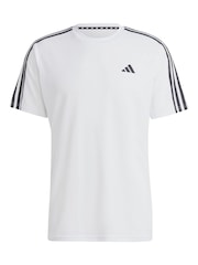 Белый - Adidas Train Essentials 3-в полоску Обучающая футболка - Изображение 7 из 7