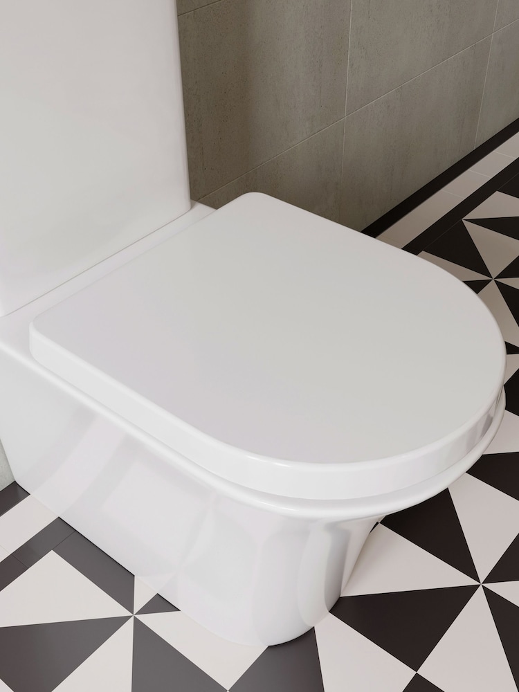 CROYDEX Eyre White FlexiFix Toilet Seat - Image 1 of 4 CROYDEX Eyre White FlexiFix Toilet Seat - Image 1 of 4