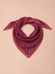 TBCo Red Small Berry Stripe Triangle Scarf - Image 1 of 2